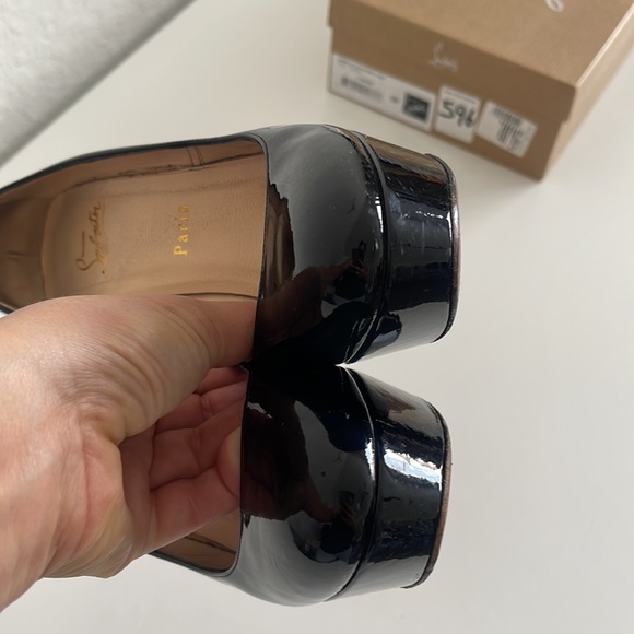Christian Louboutin Bianca Black Patent  Leather 140 Pumps Size 39/9 - Picture 4 of 9